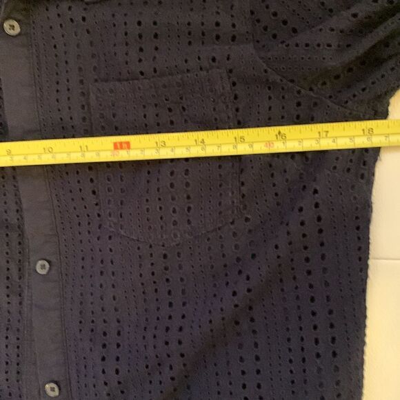 BANANA REPUBLIC Navy Blue , Long Sleeves, Buttons Front Shirt, Size M - Picture 8 of 9